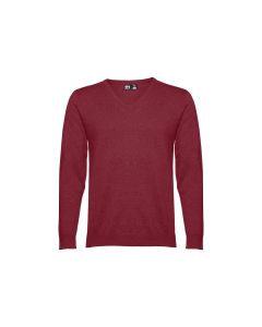 THC MILAN. Męski sweter V-neck z bawełny i poliamidu