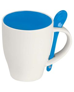 Kubek ceramiczny z łyżeczką 250 ml