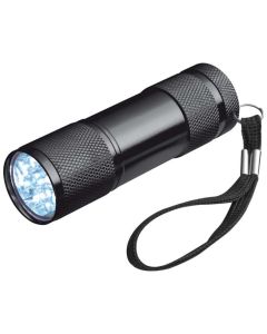 Latarka 9 LED metalowa