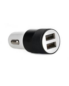 Metalowa ładowarka samochodowa x2 USB