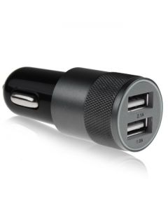 Metalowa ładowarka samochodowa x2 USB