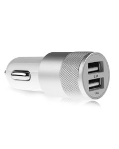 Metalowa ładowarka samochodowa x2 USB