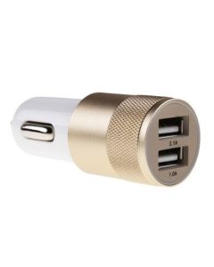 Metalowa ładowarka samochodowa x2 USB