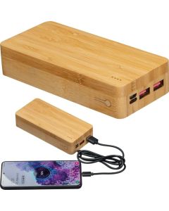 Power bank bambusowy 20 000 mAh