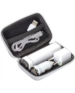 Zestaw podróżny power bank 2 200 mAh i wtyczki EXETER