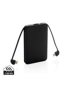 Power bank 5000 mAh, zintegrowany kabel 3 w 1