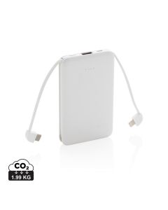 Power bank 5000 mAh, zintegrowany kabel 3 w 1