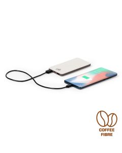 Power bank 5000 mAh z łusek kawowych i bawełny z recyklingu