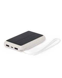 Power bank 5000 mAh ze słomy pszenicznej, ładowarka słoneczna