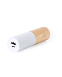 Power bank 5000 mAh z bambusa i słomy pszenicznej